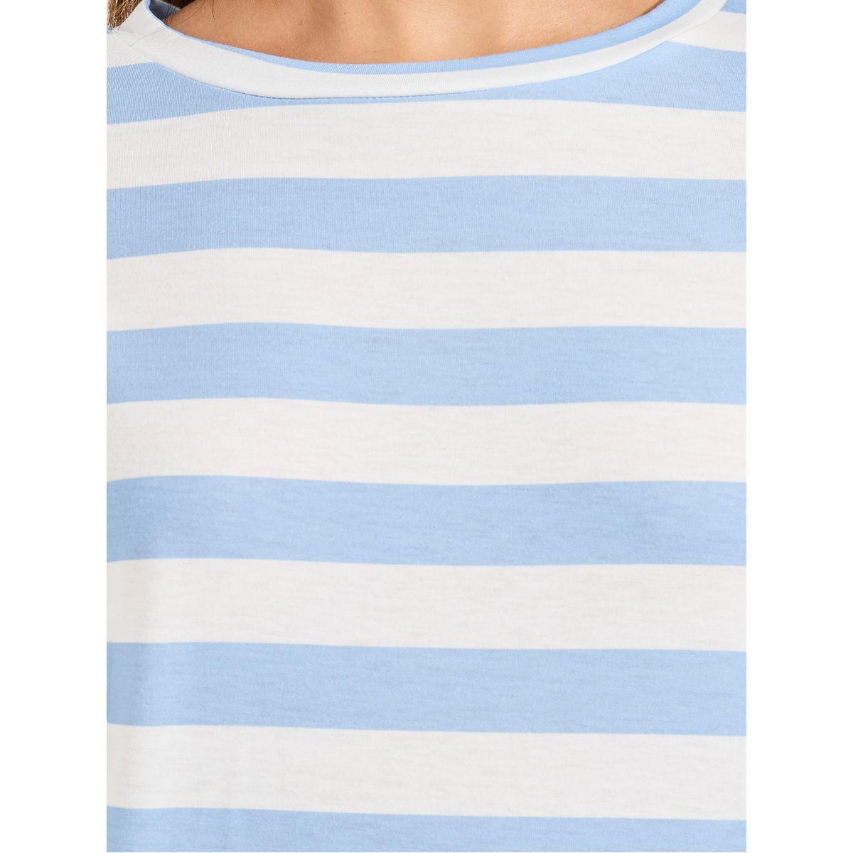 Styli Unwind Striped Dropped Shoulder T-Shirt & Short Set-women-clothing-nightwear-pyjamas-shortsets-image-4