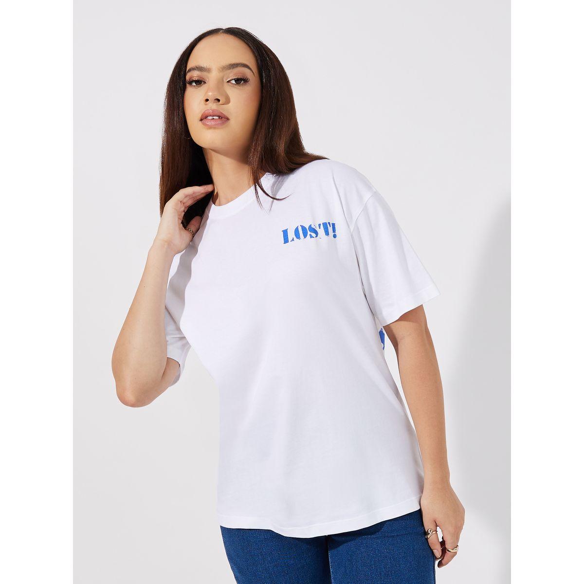Slogan Print Oversized Short Sleeve T-Shirt-women-clothing-tshirts-image-3
