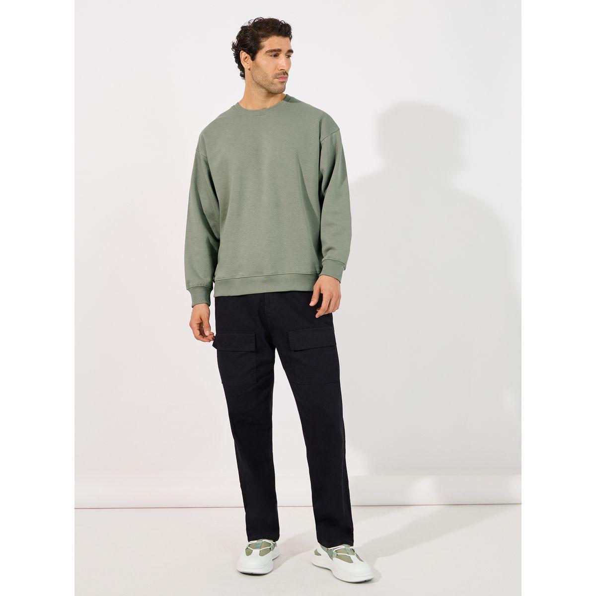 Styli Back Slogan Print Heavy Boxy Sweatshirt-men-winterwear-hoodiesandsweatshirts-image-2
