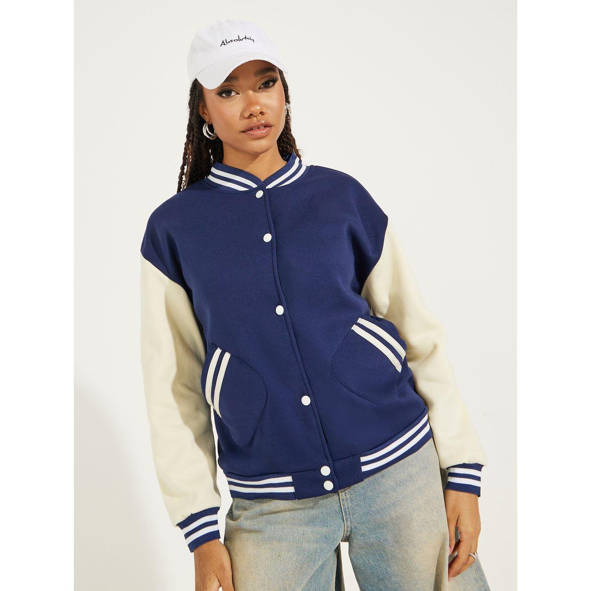 Styli Color Block Bomber Jacket-women-winterwear-coatsandjackets-jackets-image-3