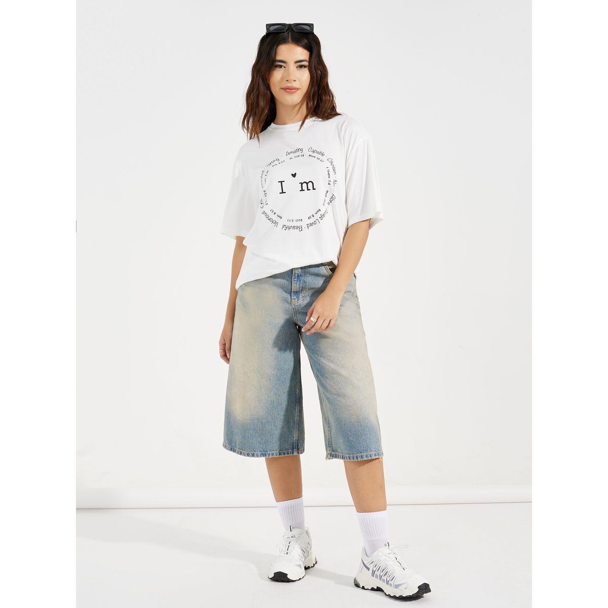 Styli Oversized I'm Amazing Slogan Print T-Shirt-women-clothing-tshirts-image-4