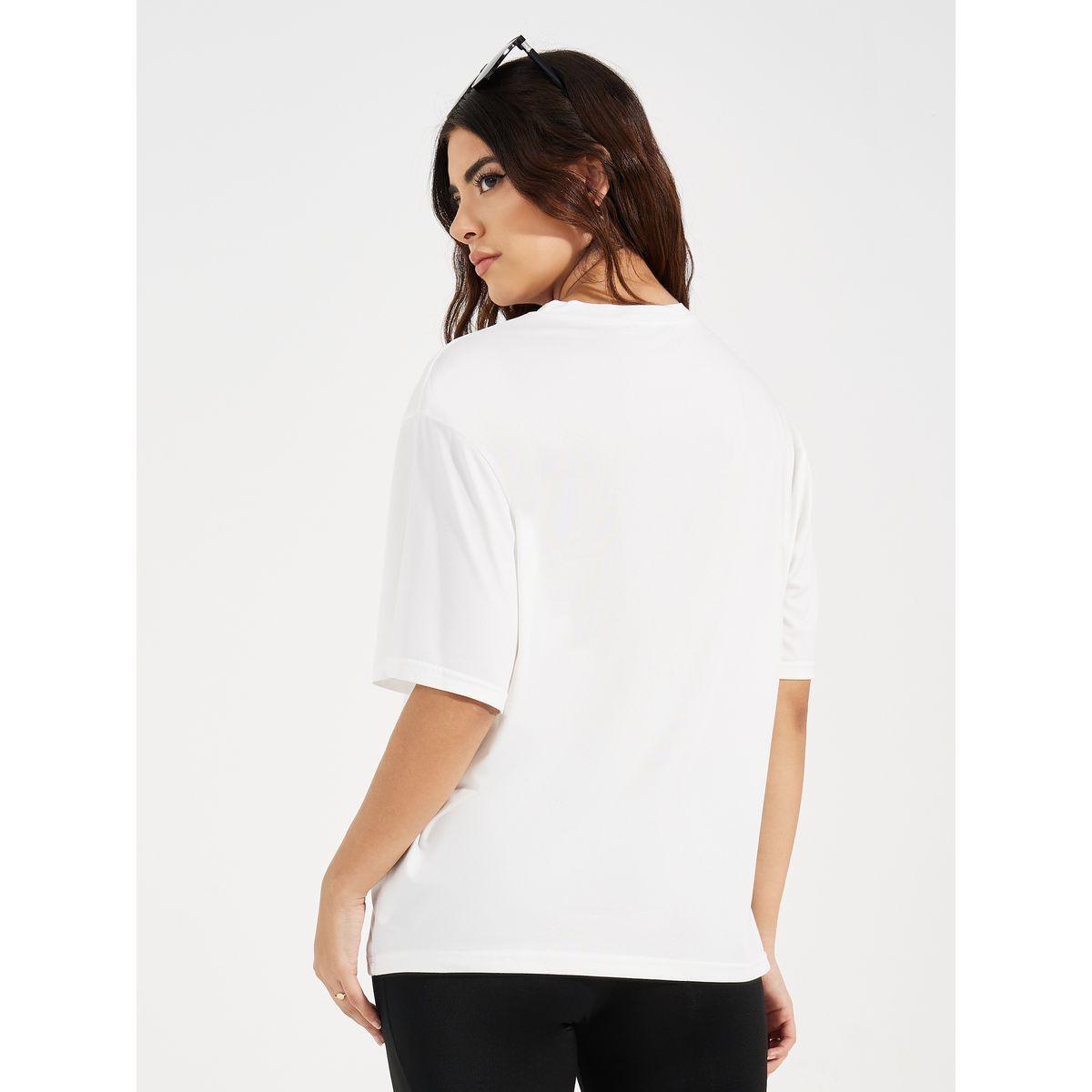تيشيرت فضفاض مطبع بطبعة كتابة-women-clothing-tshirts-image-6