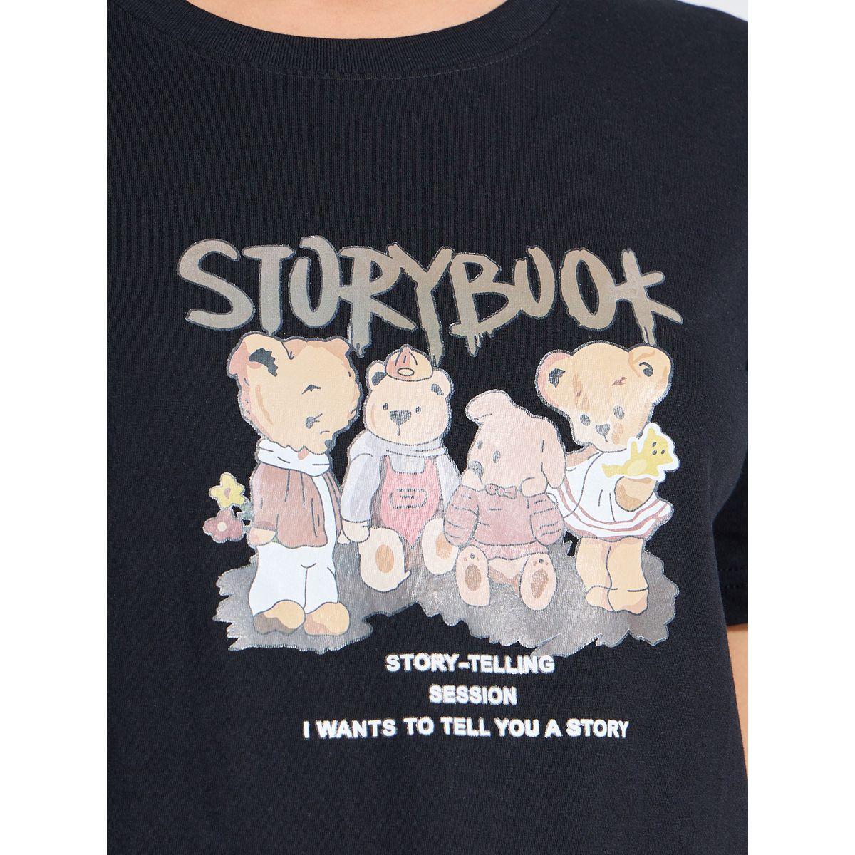 تيشيرت بقصة عادية وطبعة جرافيك-women-clothing-tshirts-image-4