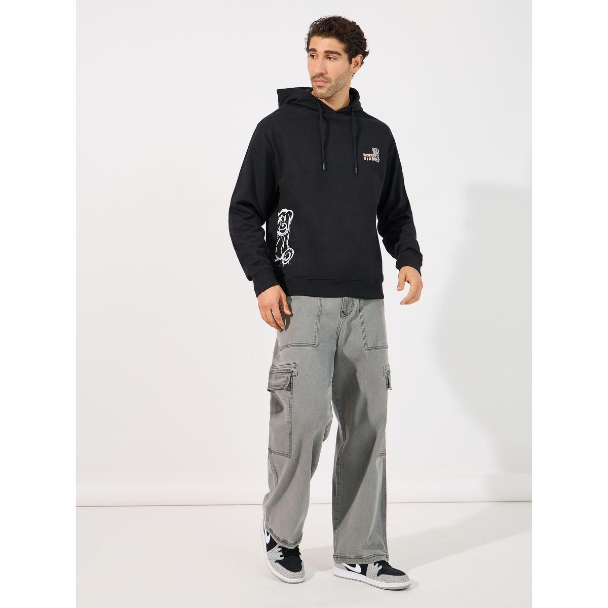 Styli Teddy Graphic Print Relaxed Fit Hoodie-men-winterwear-hoodiesandsweatshirts-image-2