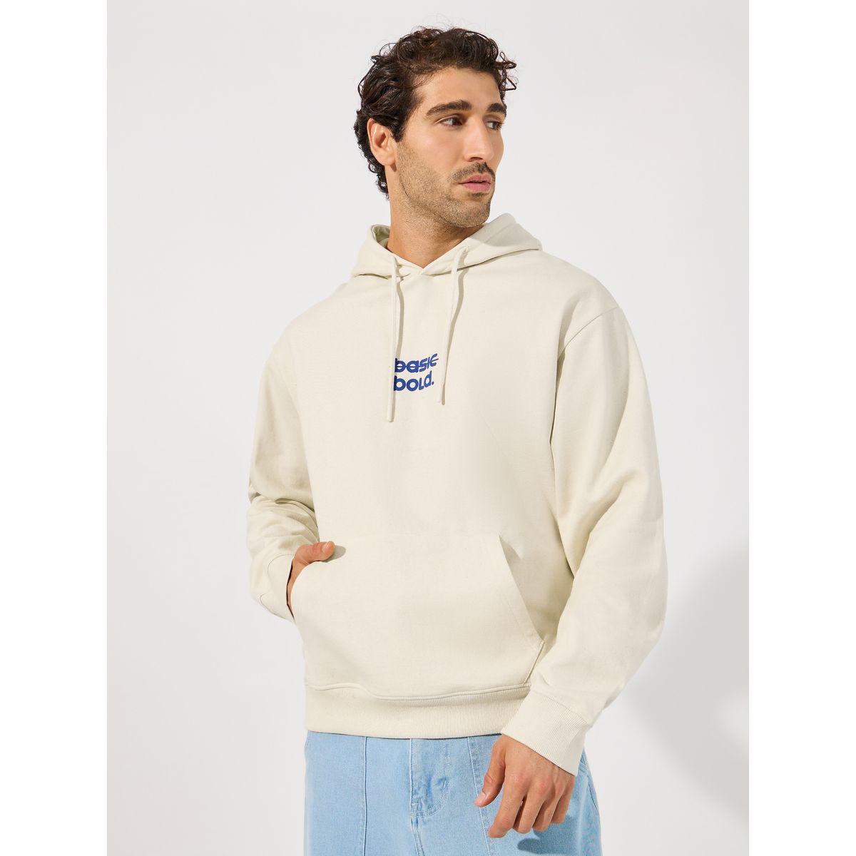 Styli Minimal Chest Print Relaxed Fit Hoodie-men-winterwear-hoodiesandsweatshirts-image-1