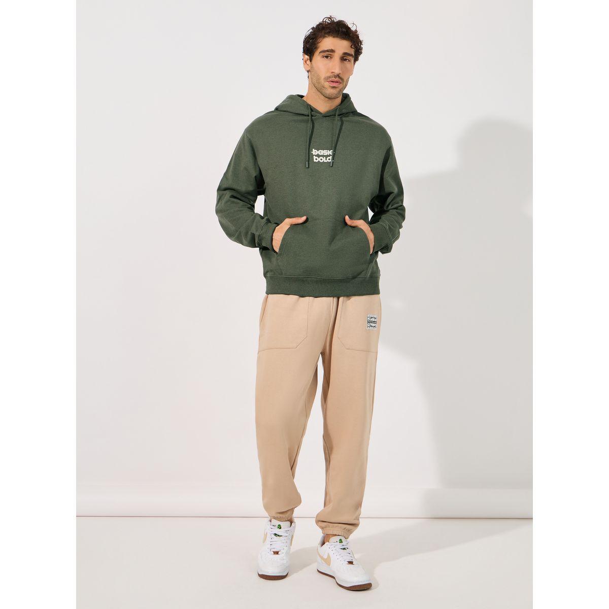 Styli Minimal Chest Print Relaxed Fit Hoodie-men-winterwear-hoodiesandsweatshirts-image-2
