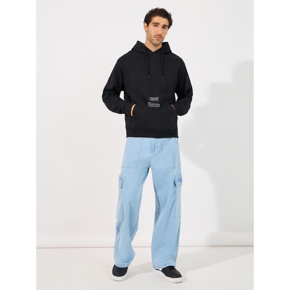 Styli Minimal Statement Print Front Pocket Relaxed Fit Hoodie-men-winterwear-hoodiesandsweatshirts-image-2