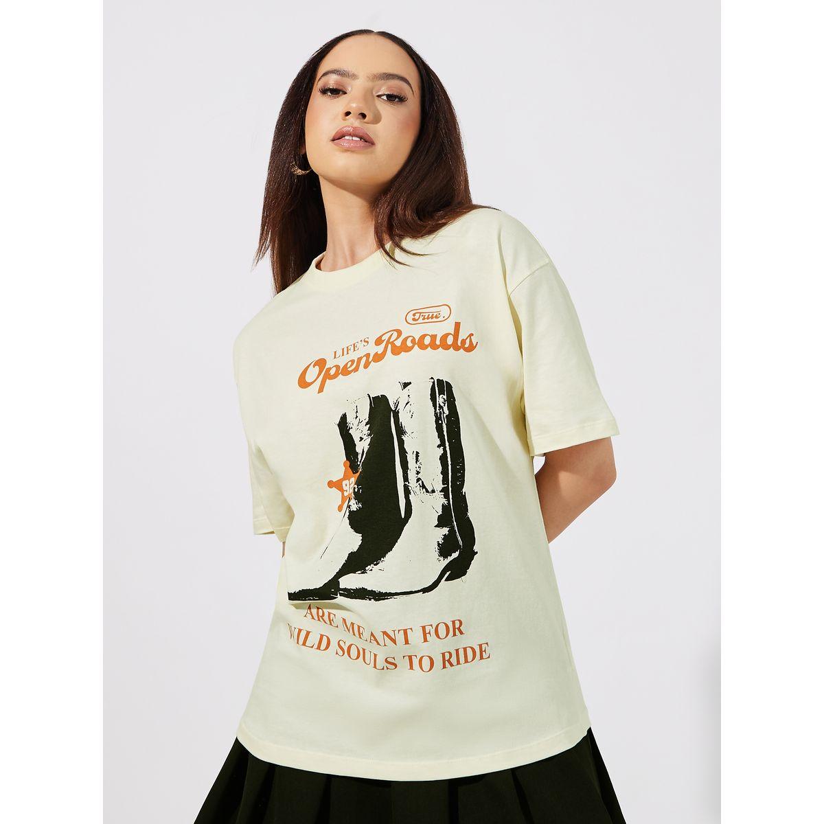 Styli Graphic Print Round Neck Oversized T-shirt-women-clothing-tshirts-image-1