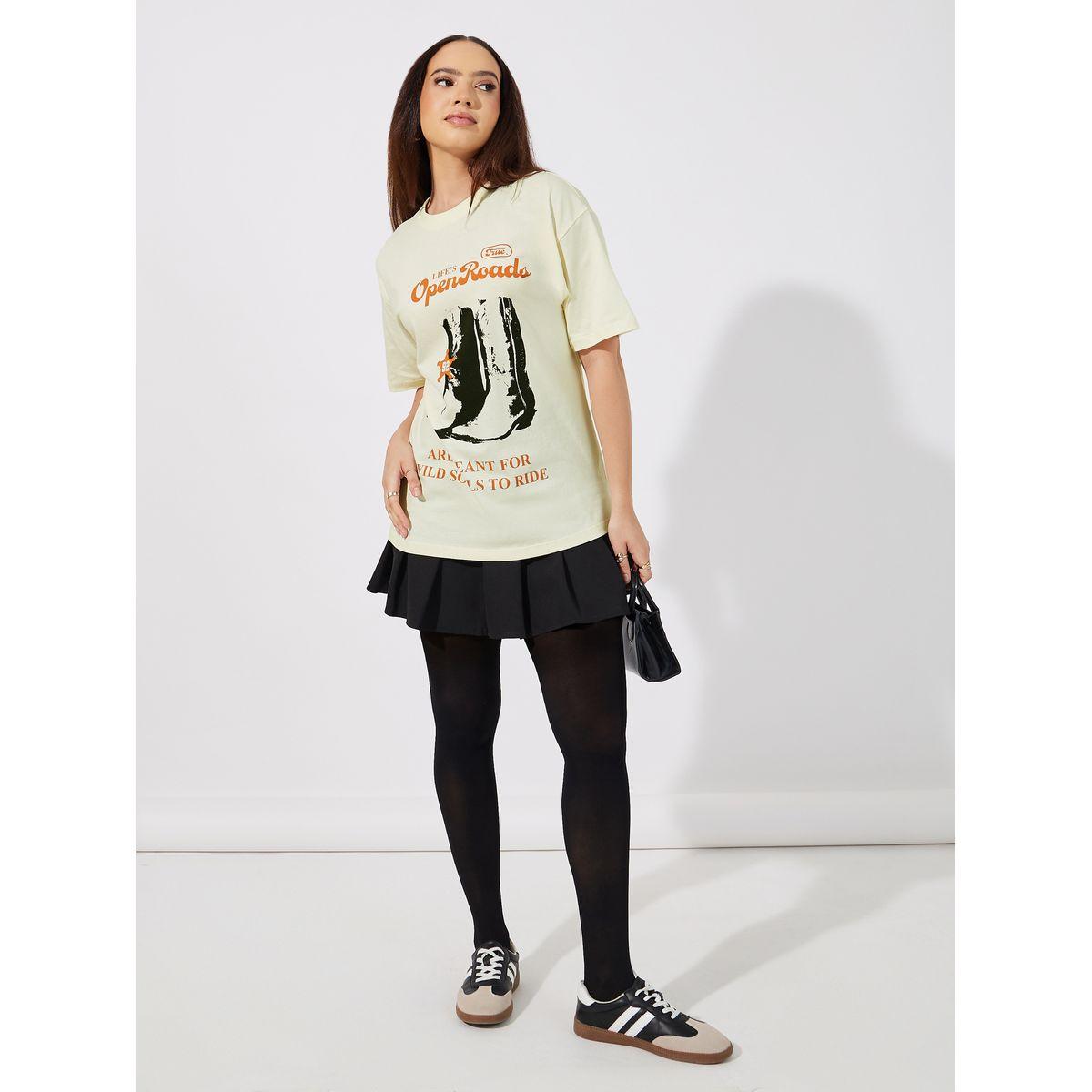 Styli Graphic Print Round Neck Oversized T-shirt-women-clothing-tshirts-image-2
