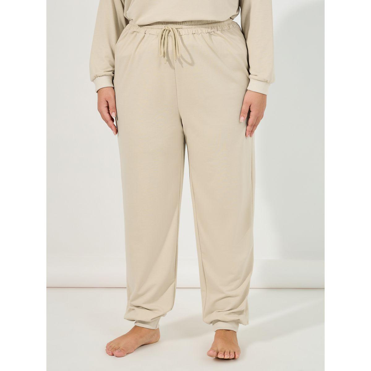 Styli Unwind Plus Size Overthinking Slogan Sweatshirt & Jogger Lounge Set-women-clothing-nightwear-pyjamas-longsets-image-6