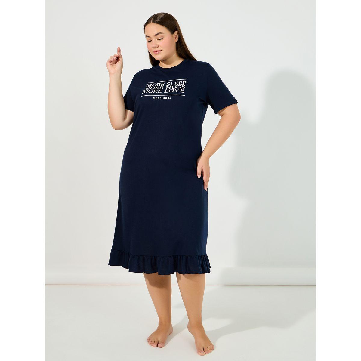 قميص نوم بمقاس كبير وحافة بكشكش-women-clothing-nightwear-nighties-image-1