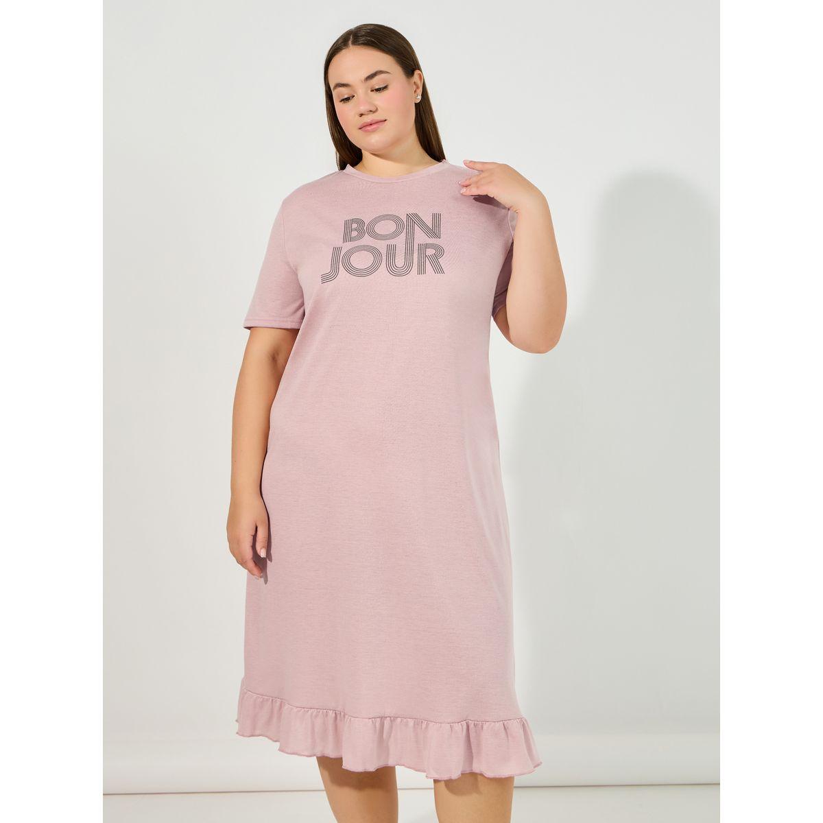 قميص نوم بمقاس كبير وحافة بكشكش-women-clothing-nightwear-nighties-image-2