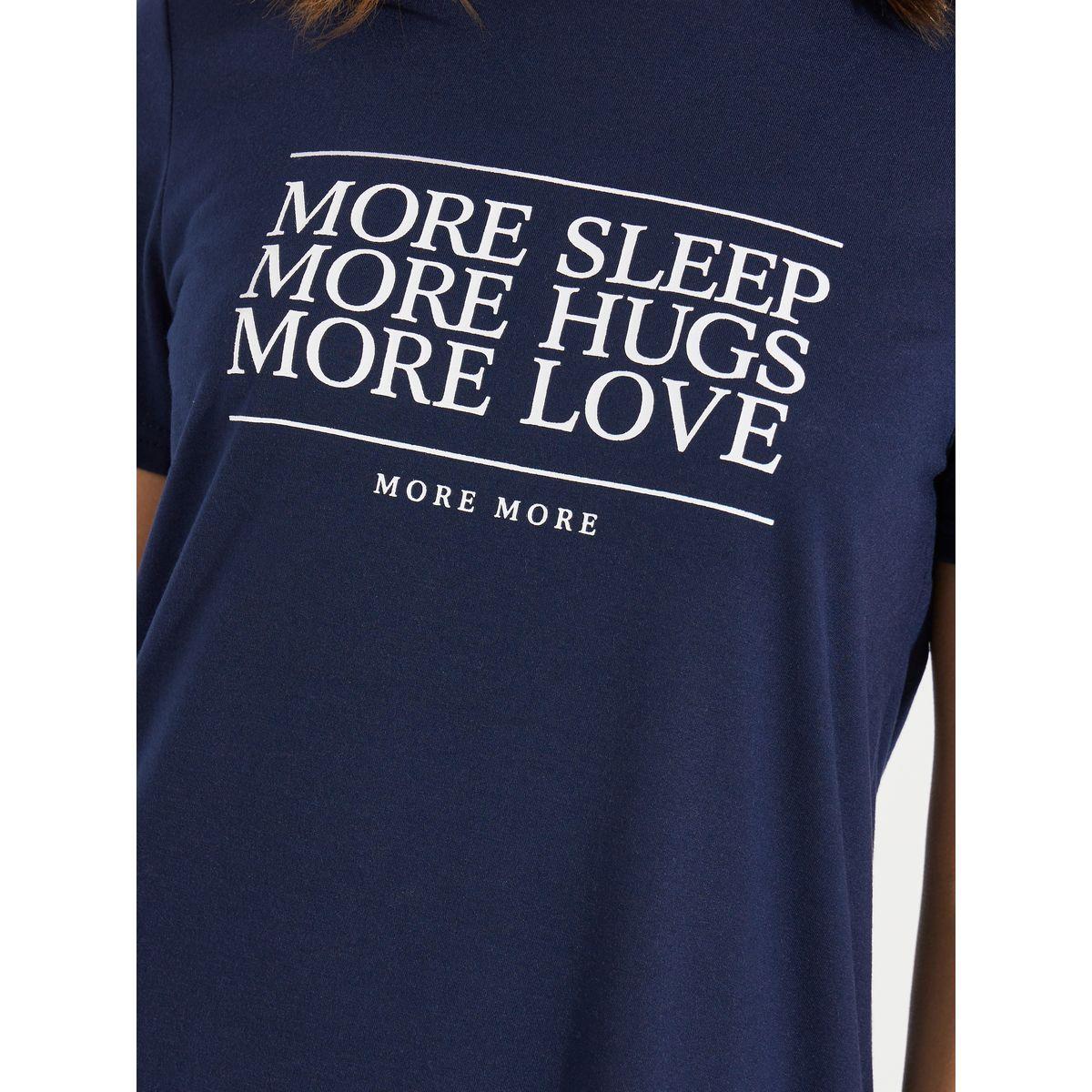 قميص نوم مطبع بكتابة مع حافة كشكش-women-clothing-nightwear-nighties-image-3
