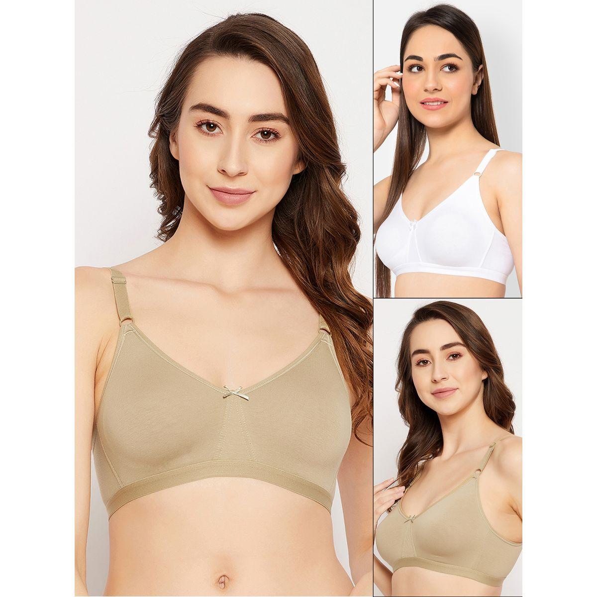 مجموعة من 2 صدرية قطن غير مبطنة كلوفيا × ستايلي-women-clothing-lingerie-bras-image-1