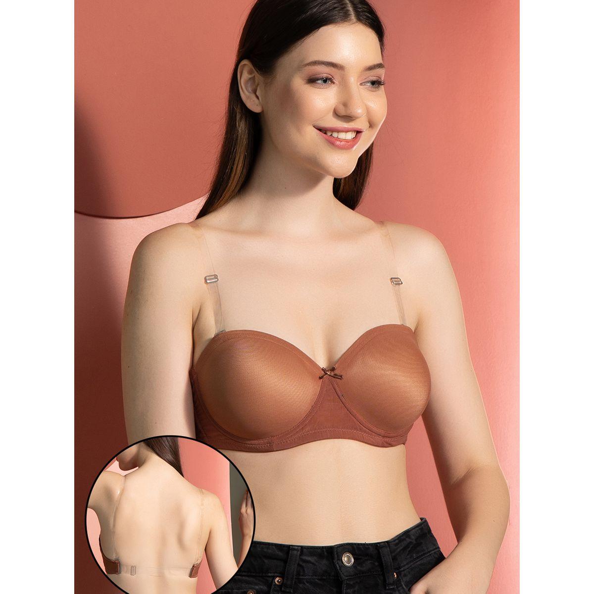 Clovia X Styli  Pack of 2 - Padded Underwired Balconette Bra with Transparent Straps & Band-women-clothing-lingerie-bras-image-2