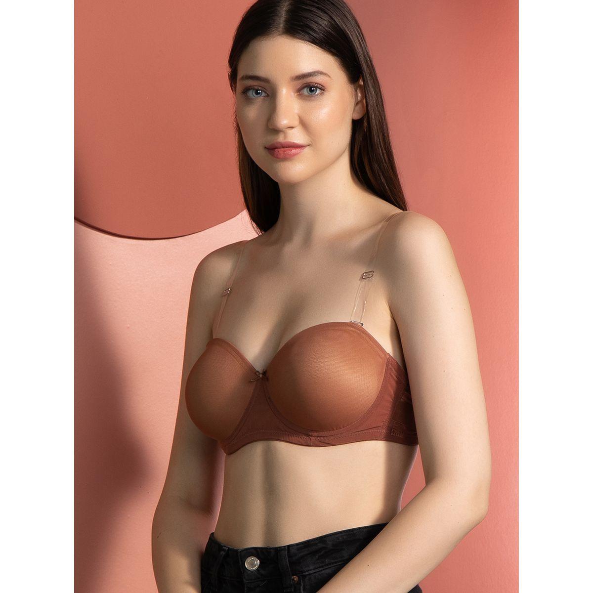 Clovia X Styli  Pack of 2 - Padded Underwired Balconette Bra with Transparent Straps & Band-women-clothing-lingerie-bras-image-3