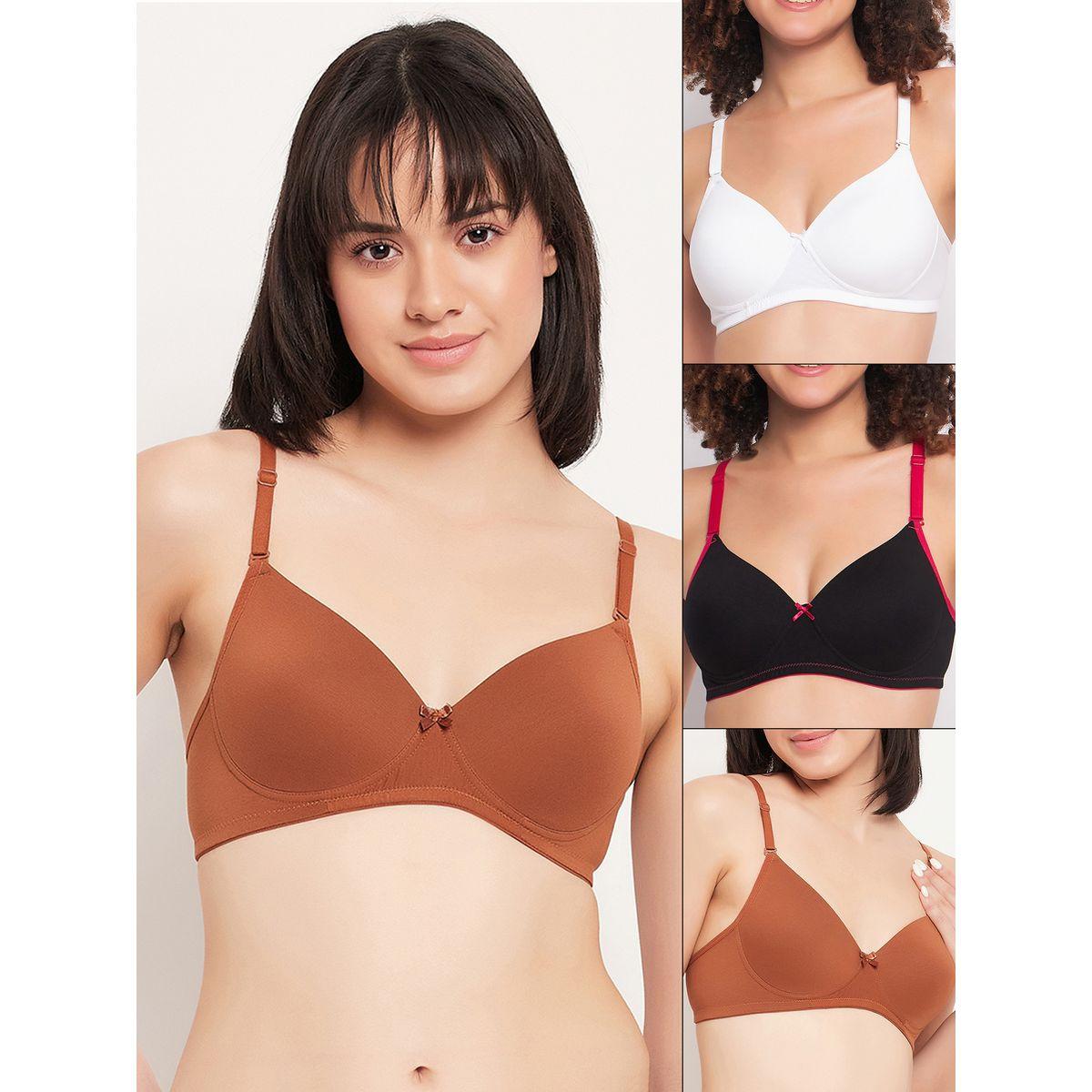 Clovia X Styli  Pack of 3 - Cotton Padded Non-Wired Multiway T-Shirt Bra-women-clothing-lingerie-bras-image-1