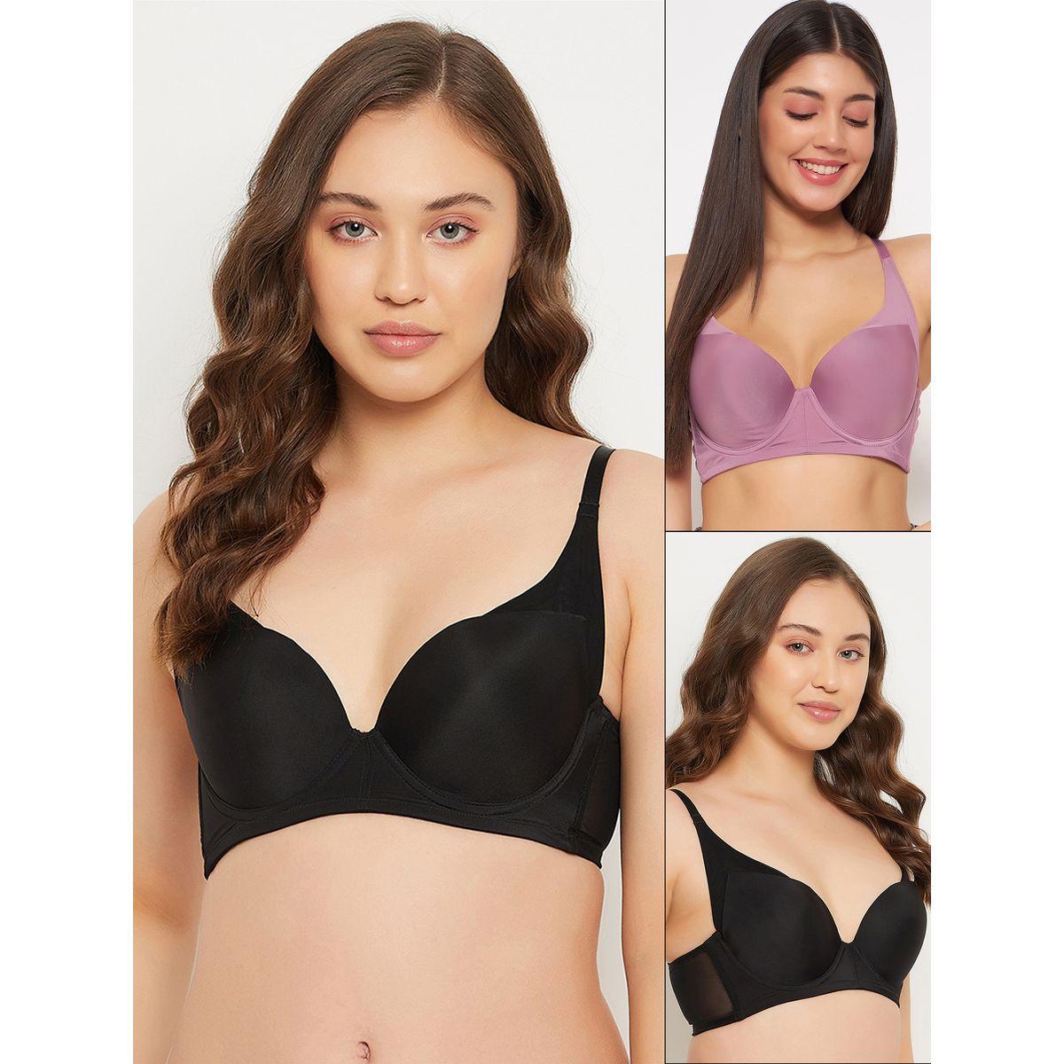 Clovia X Styli  Pack of 2 - Push-Up Padded Underwired Demi Cup T-shirt Bra-women-clothing-lingerie-bras-image-1