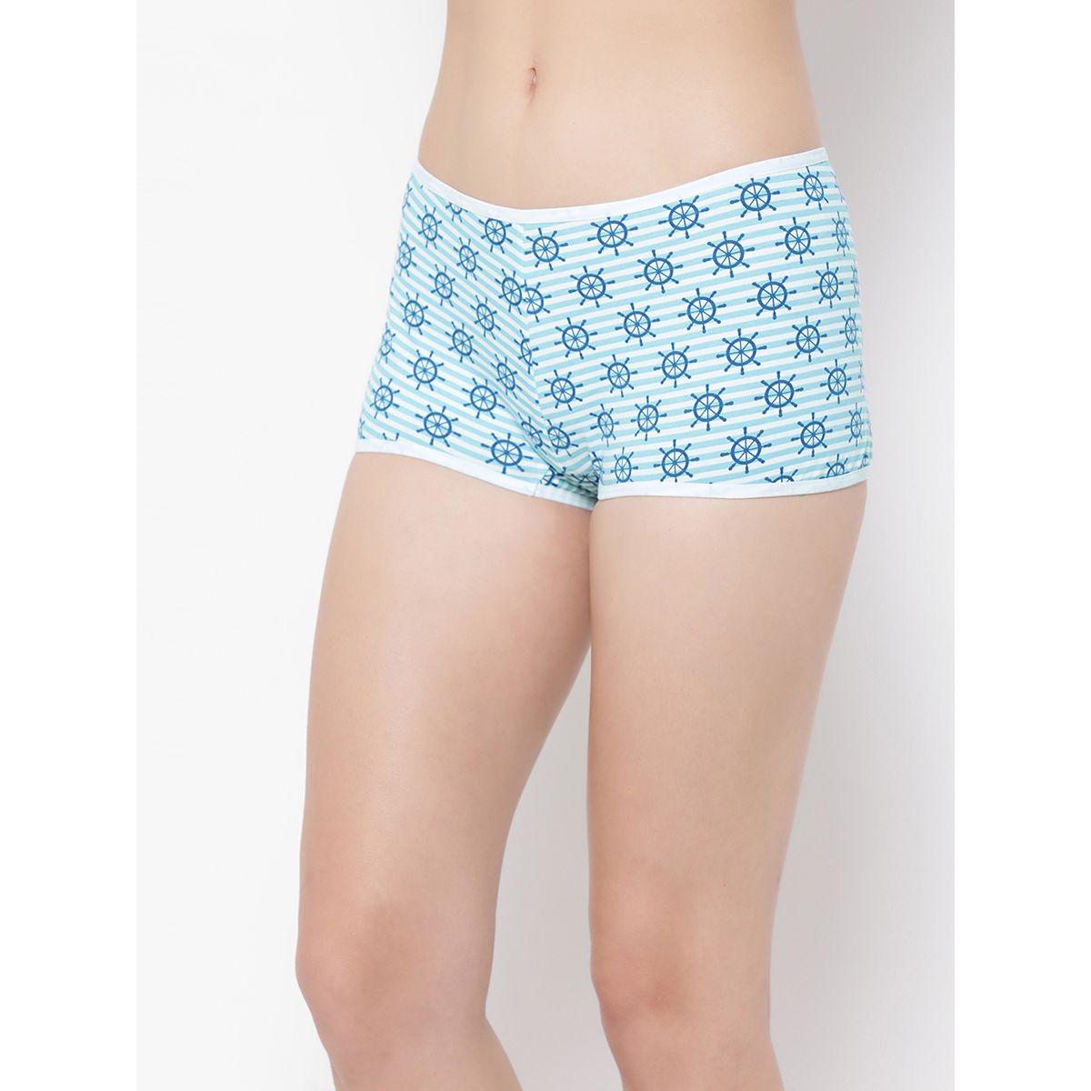 Clovia X Styli  Pack of 5 - Cotton Solid & Nautical Print Boyshorts-women-clothing-lingerie-panties-image-4
