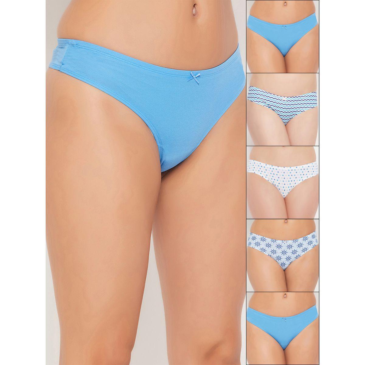 مجموعة من 5 سراويل داخلية بنمط ثونغ كلوفيا × ستايلي-women-clothing-lingerie-panties-image-1