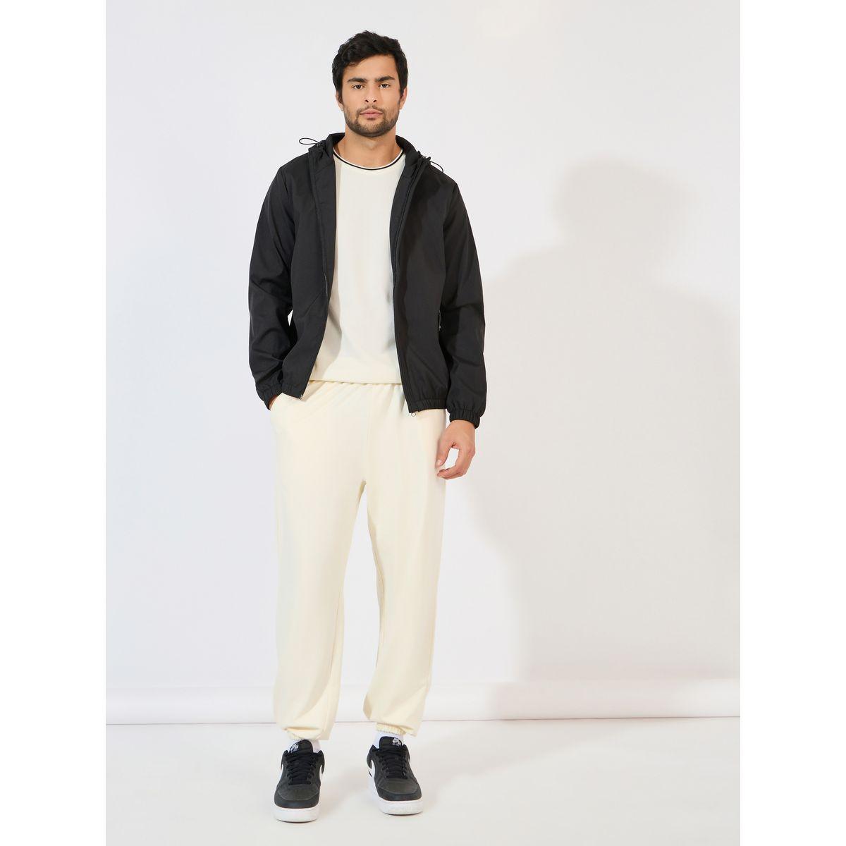 Styli Fully Lined Elasticated Hem Detail Windbreaker Jacket-men-clothing-jacketsandblazers-jackets-image-3