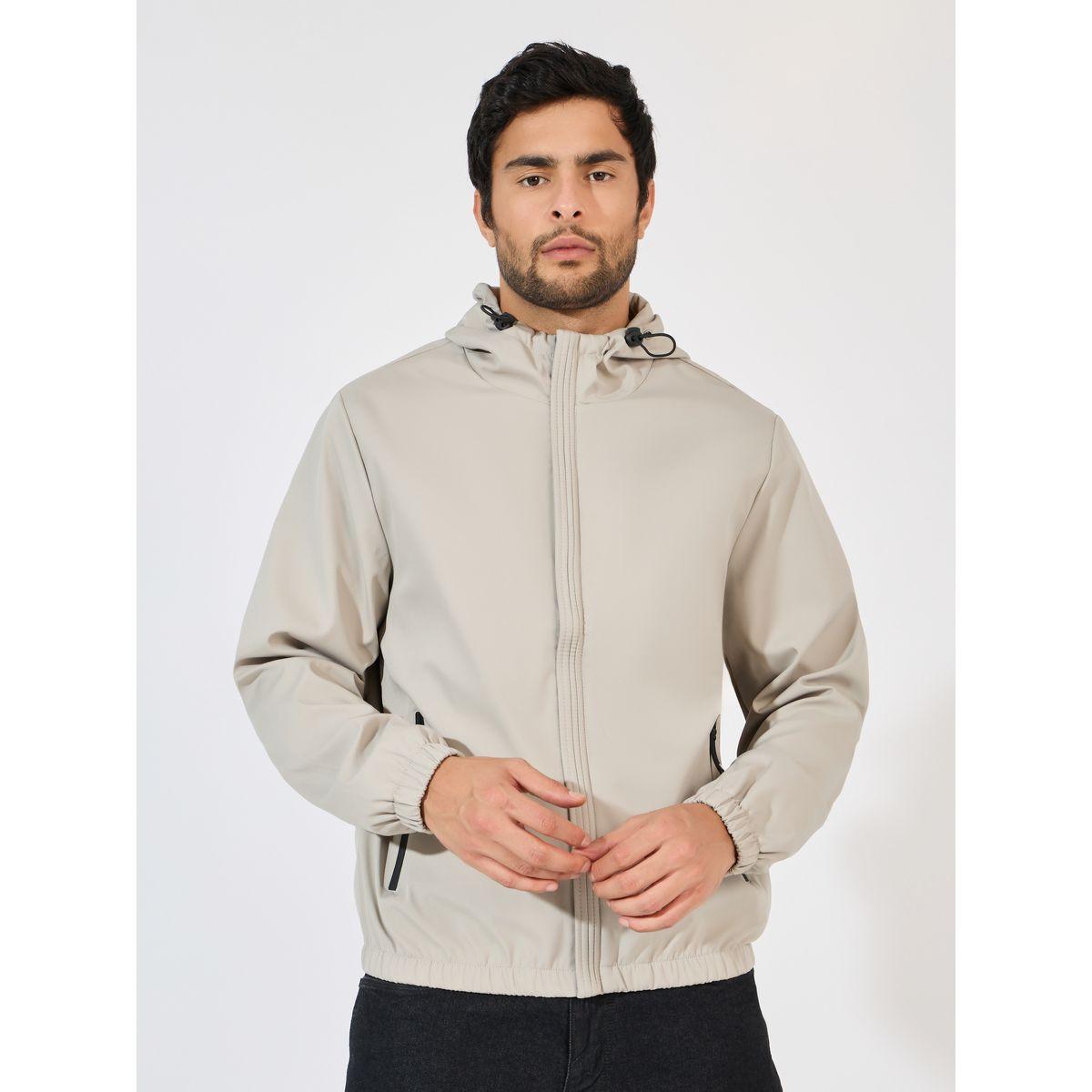 Styli Fully Lined Elasticated Hem Detail Windbreaker Jacket-men-clothing-jacketsandblazers-jackets-image-1
