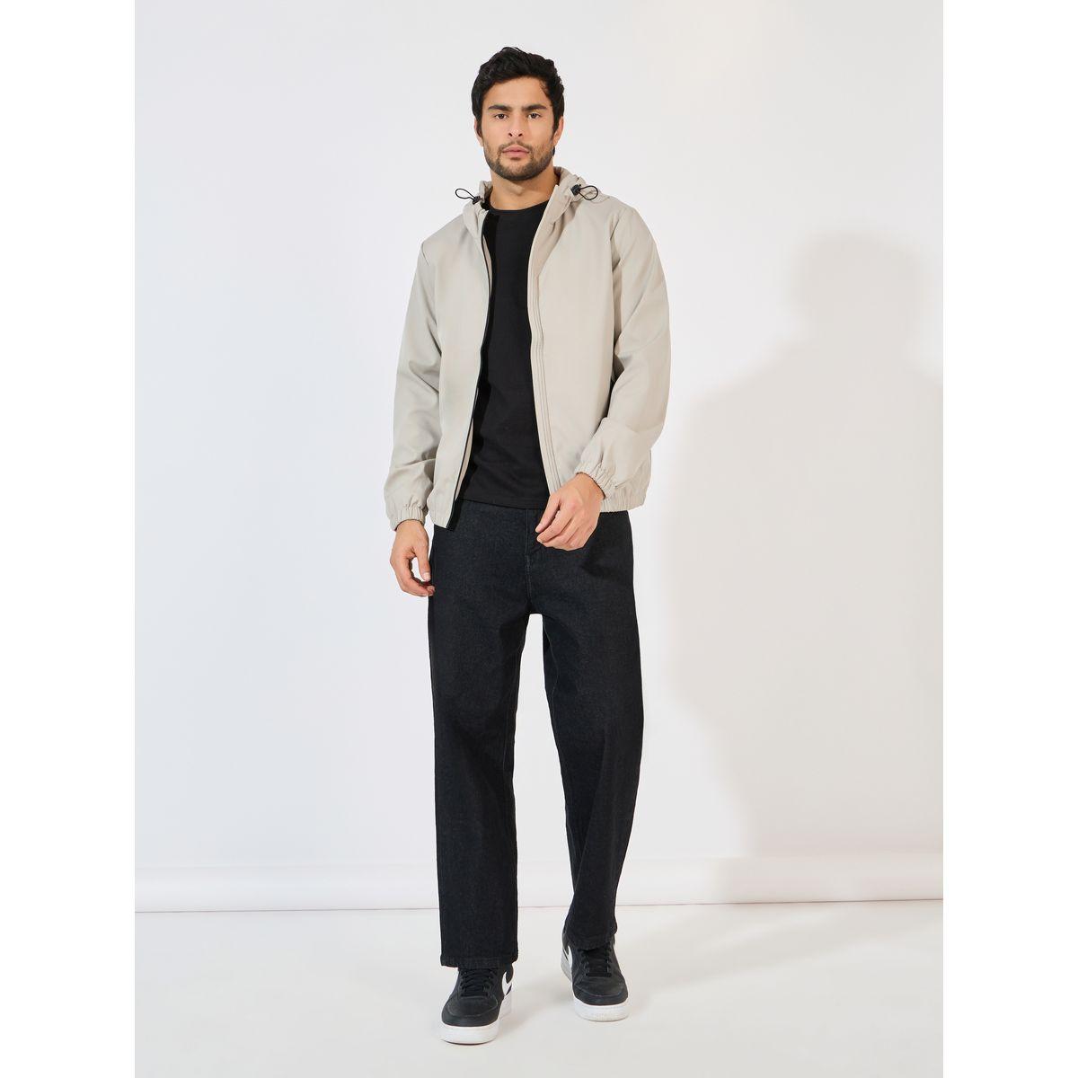 Styli Fully Lined Elasticated Hem Detail Windbreaker Jacket-men-clothing-jacketsandblazers-jackets-image-3