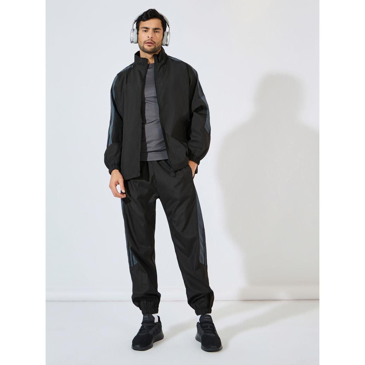 Styli Active Front Zip Striped Panel Detail Athleisure Track Suit-men-clothing-sportswearandactivewear-tracksuits-image-1