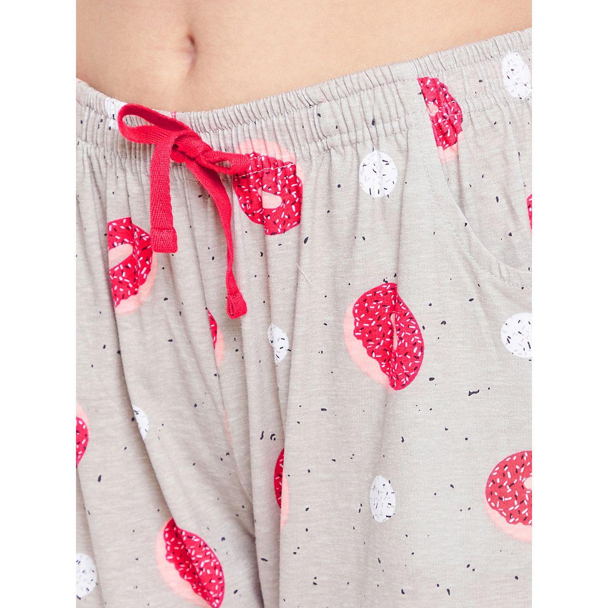 طقم من بنطال بيجاما مع بلوزة قطن بطبعة دونت كلوفيا × ستايلي-women-clothing-nightwear-pyjamas-longsets-image-7