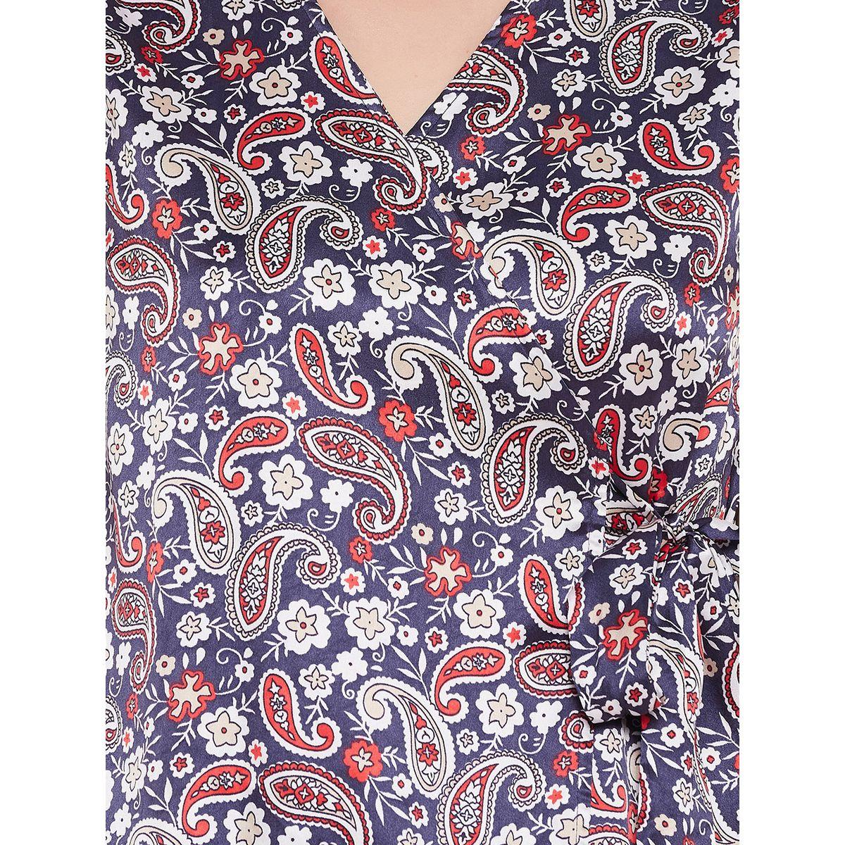 Clovia X Styli  Satin Paisley Print Angrakha Top & Pyjama Set-women-clothing-nightwear-pyjamas-longsets-image-5