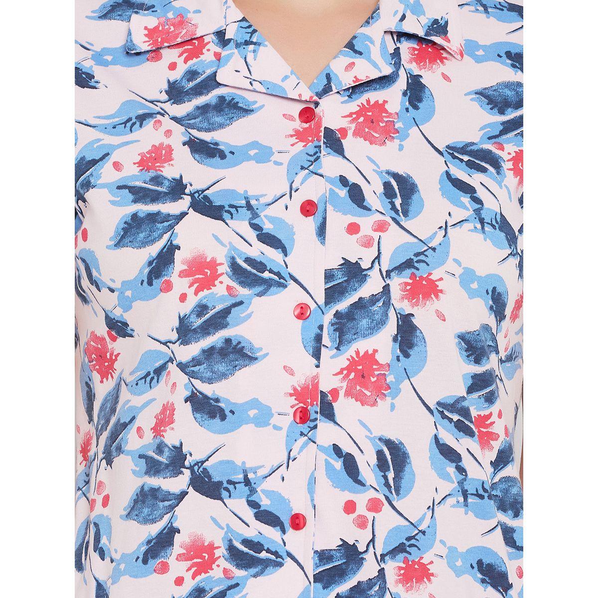 Clovia X Styli  Cotton Floral Print Shirt & Pyjama Set-women-clothing-nightwear-pyjamas-longsets-image-5