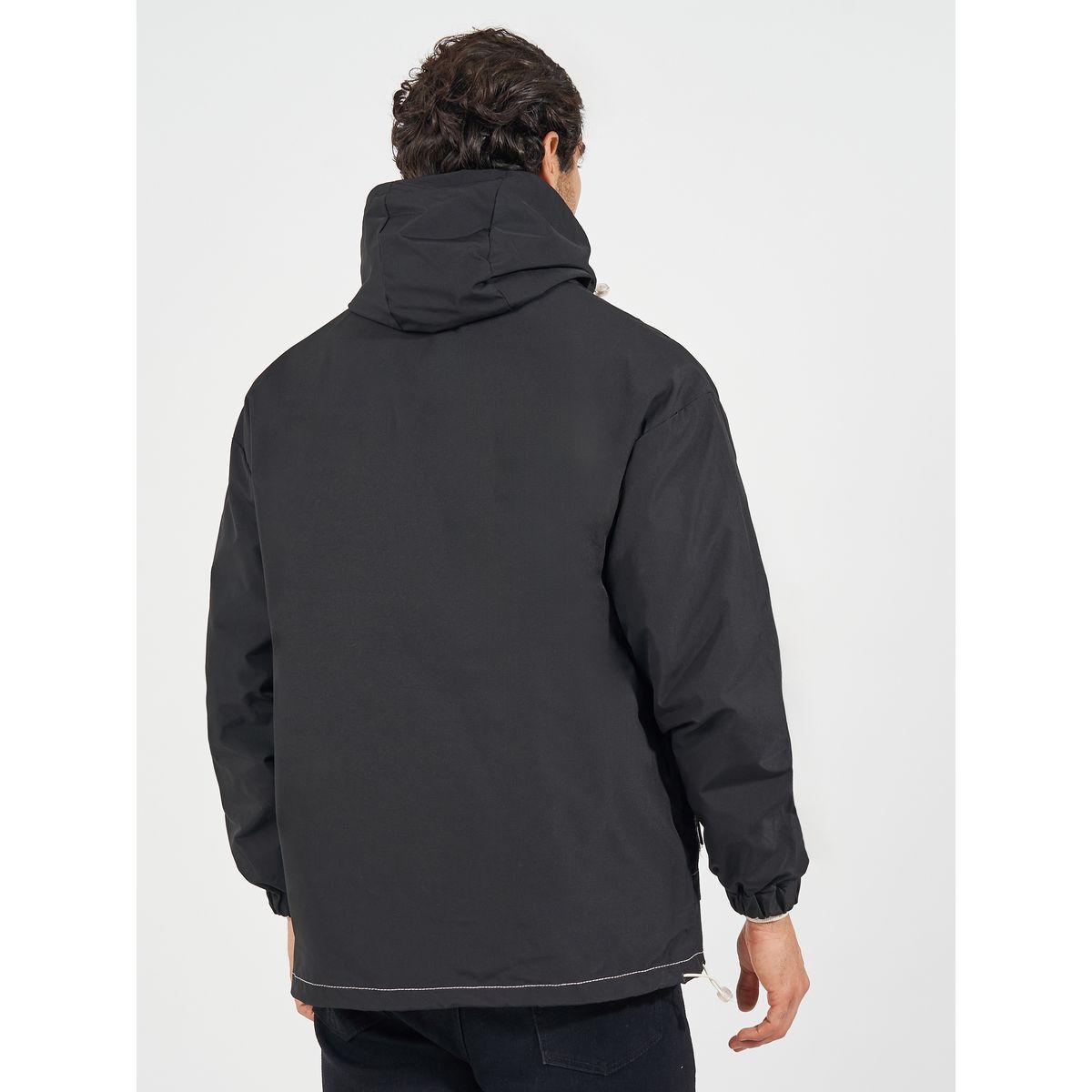 Styli Contrast Stitch Detail Hooded Lined Parka Jacket-men-clothing-jacketsandblazers-jackets-image-7