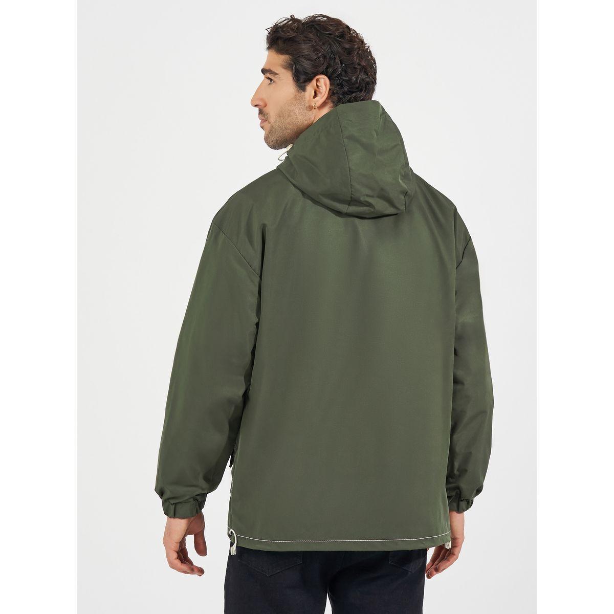 Styli Contrast Stitch Detail Hooded Lined Parka Jacket-men-clothing-jacketsandblazers-jackets-image-5