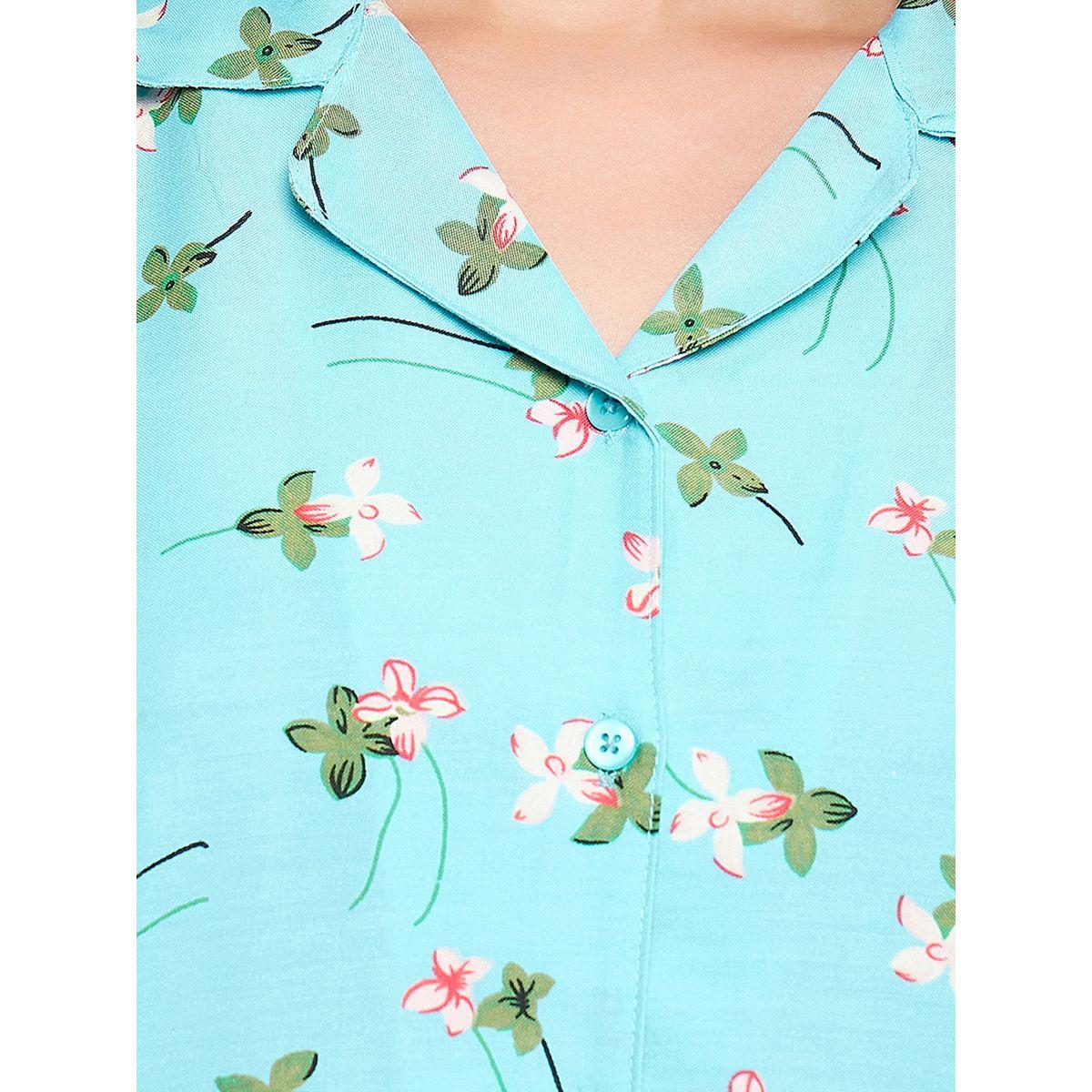Clovia X Styli  Floral Print Buttoned Shirt & Pyjama Set-women-clothing-nightwear-pyjamas-longsets-image-5