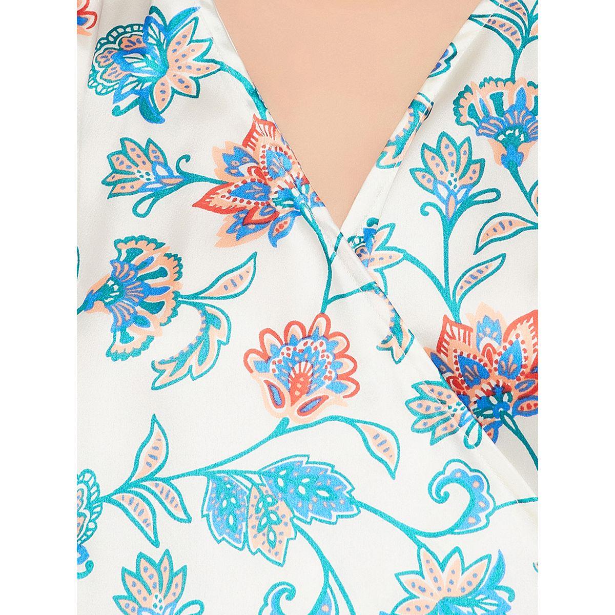 Clovia X Styli  Satin Floral Print Angrakha Top & Pyjama Set-women-clothing-nightwear-pyjamas-longsets-image-6