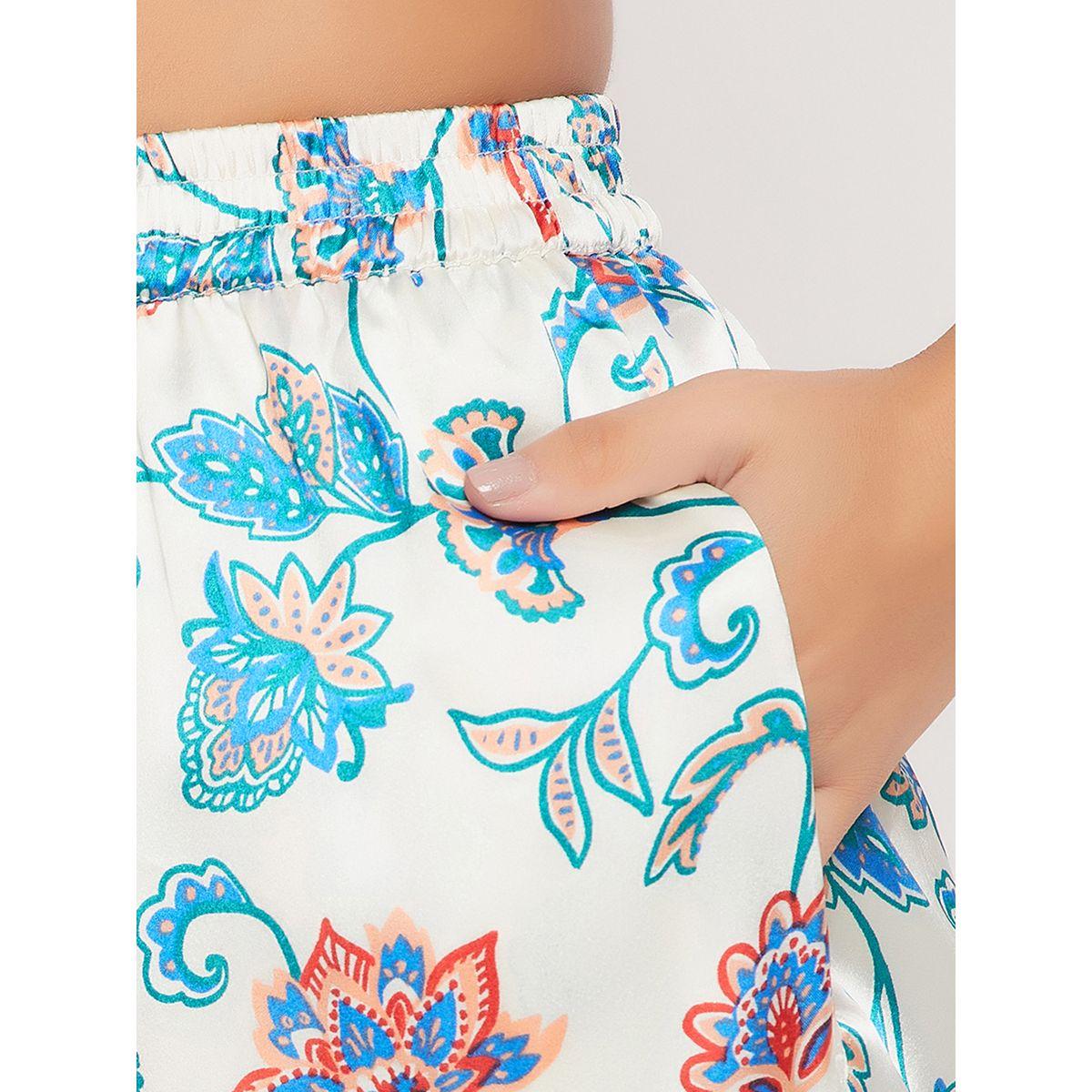 Clovia X Styli  Satin Floral Print Angrakha Top & Pyjama Set-women-clothing-nightwear-pyjamas-longsets-image-7