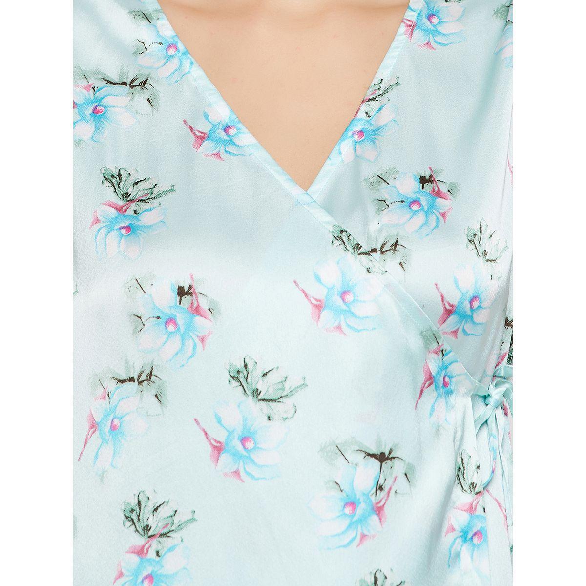 Clovia X Styli  Satin Floral Print Angrakha Top & Pyjama Set-women-clothing-nightwear-pyjamas-longsets-image-5