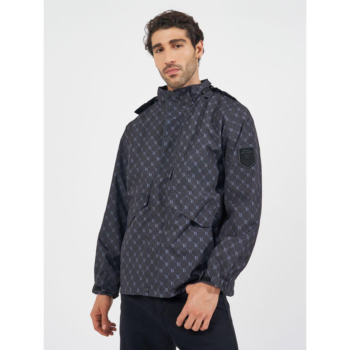 Styli All Over Print Lined Parka Jacket with Concealed Pocket Detail-men-clothing-jacketsandblazers-jackets-image-1