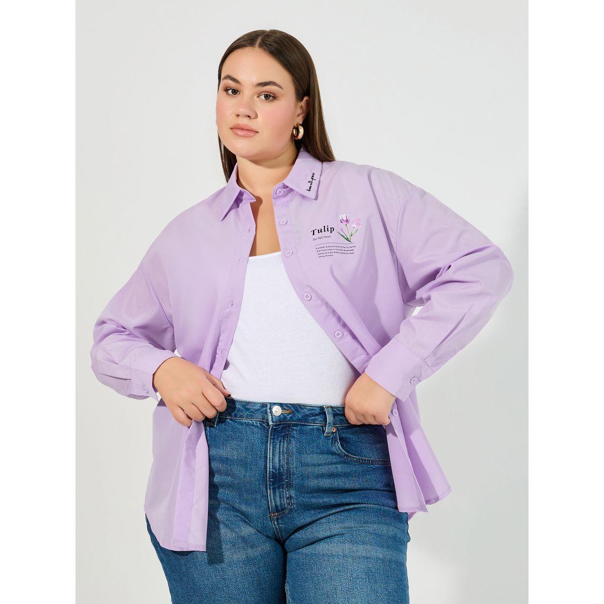 بلوزة فضفاضة بمقاس كبير وياقة بتفاصيل مُطرّزة-women-clothing-shirtsandblouses-shirts-image-1