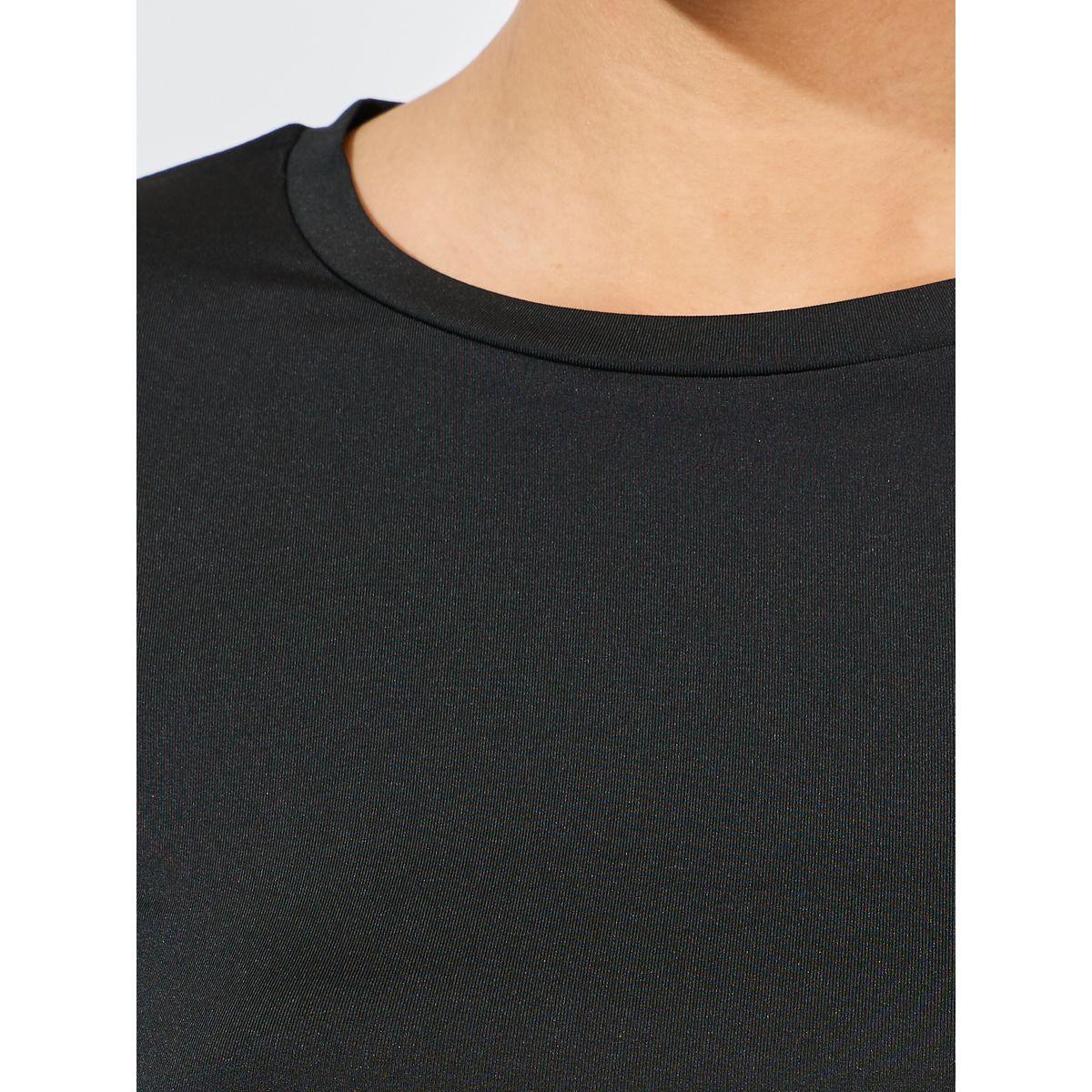 Styli Fitted Round Neck T-Shirt with Thumbhole Sleeves-women-clothing-tshirts-image-4