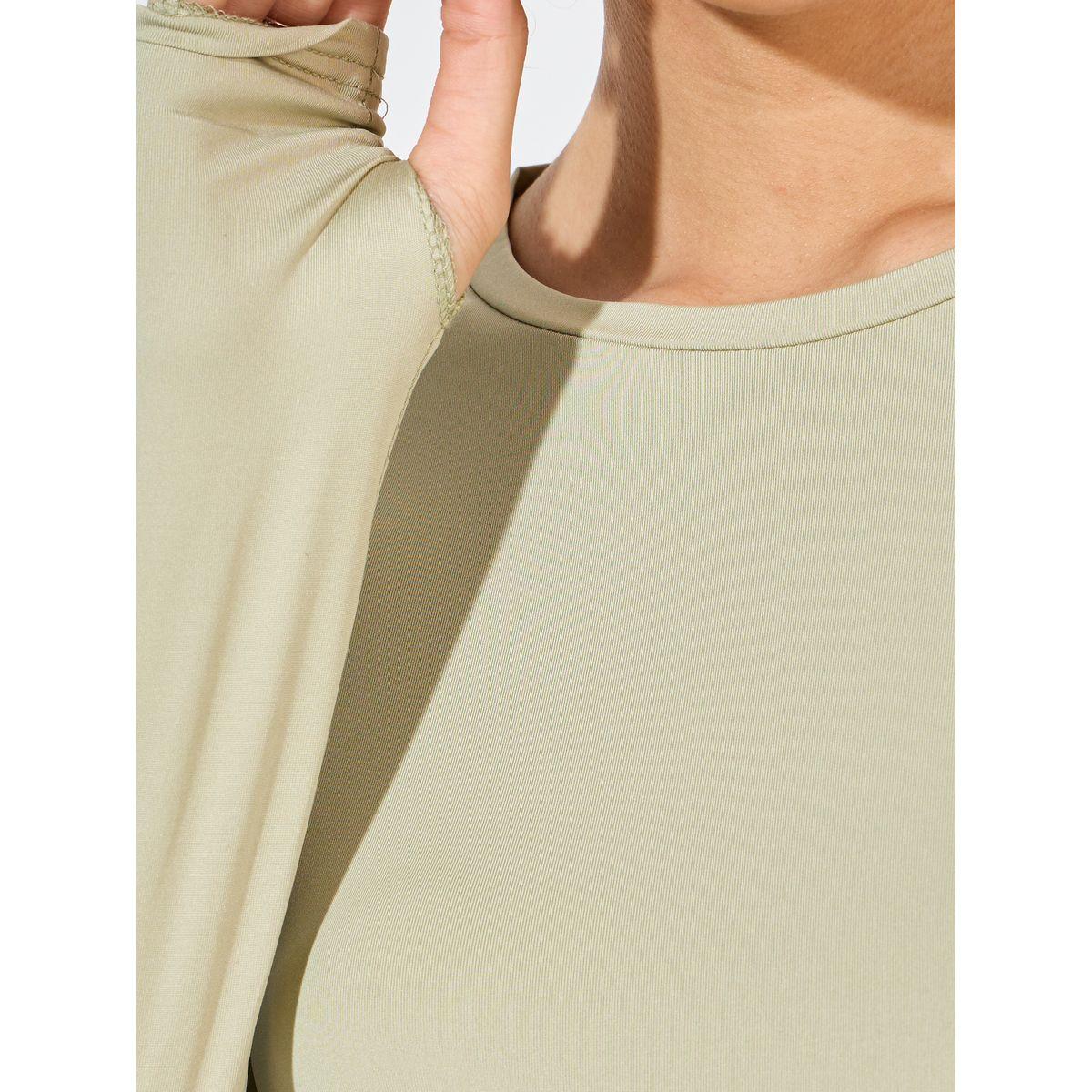 Styli Fitted Round Neck T-Shirt with Thumbhole Sleeves-women-clothing-tshirts-image-4