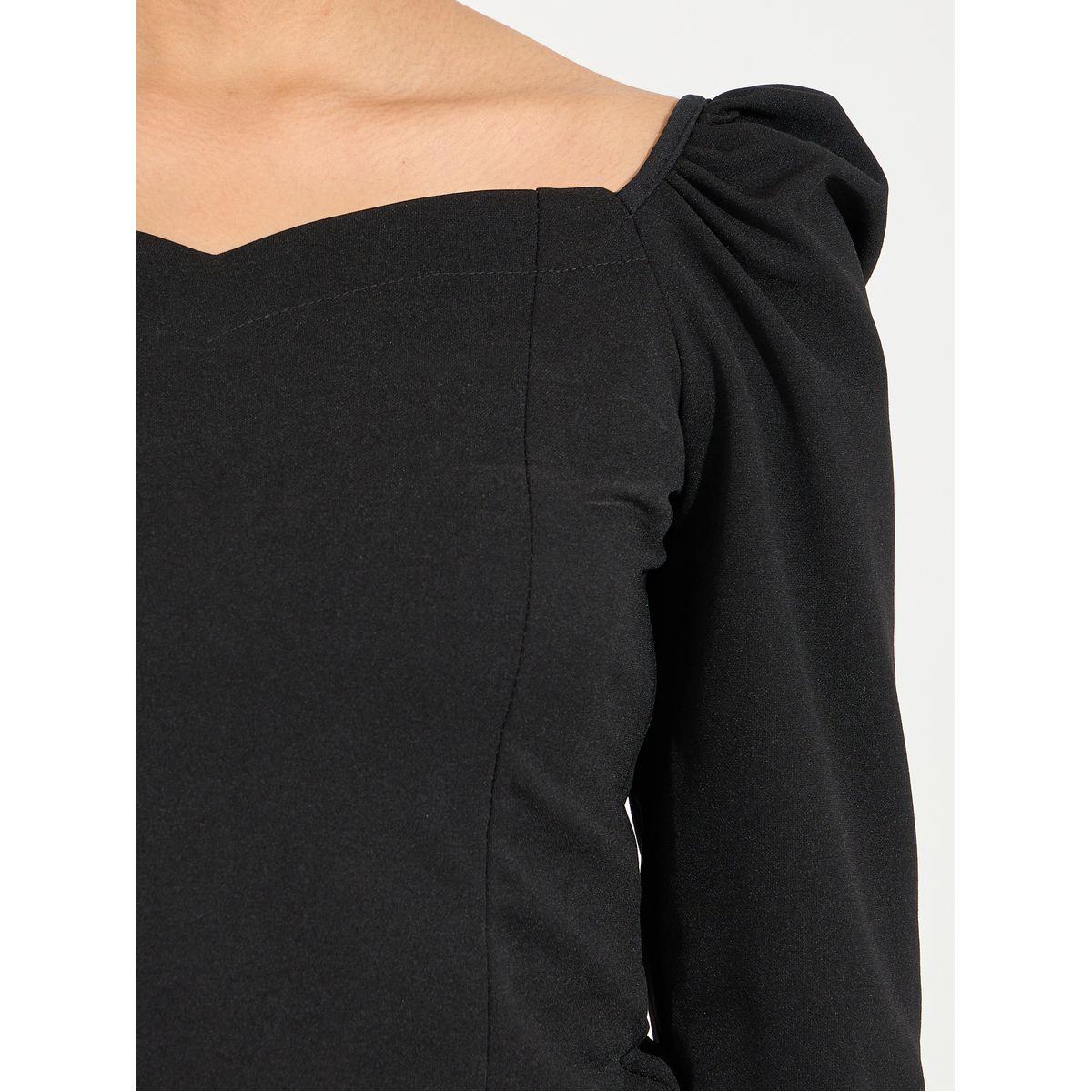 بلوزة بياقة قلب وأكمام منفوخة-women-clothing-shirtsandblouses-blouses-image-3