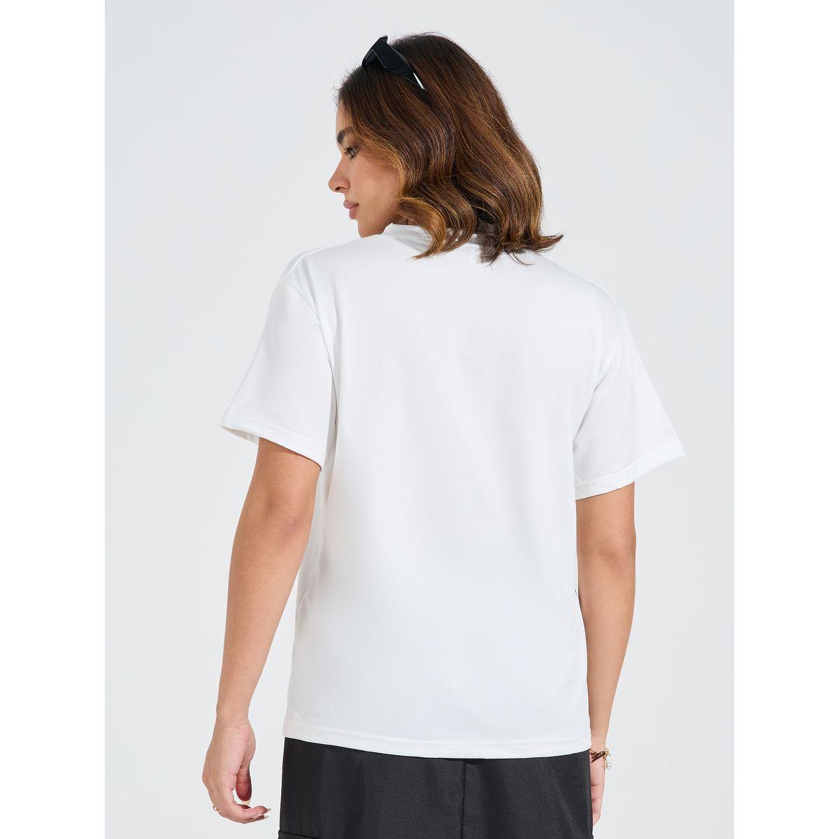 تيشيرت فضفاض مطبع بطبعة كتابة-women-clothing-tshirts-image-5
