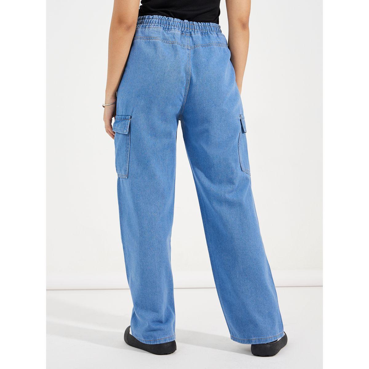 جينز بقصة ارجل مستقيمة وخصر مطاطي-women-clothing-bottoms-jeans-image-4