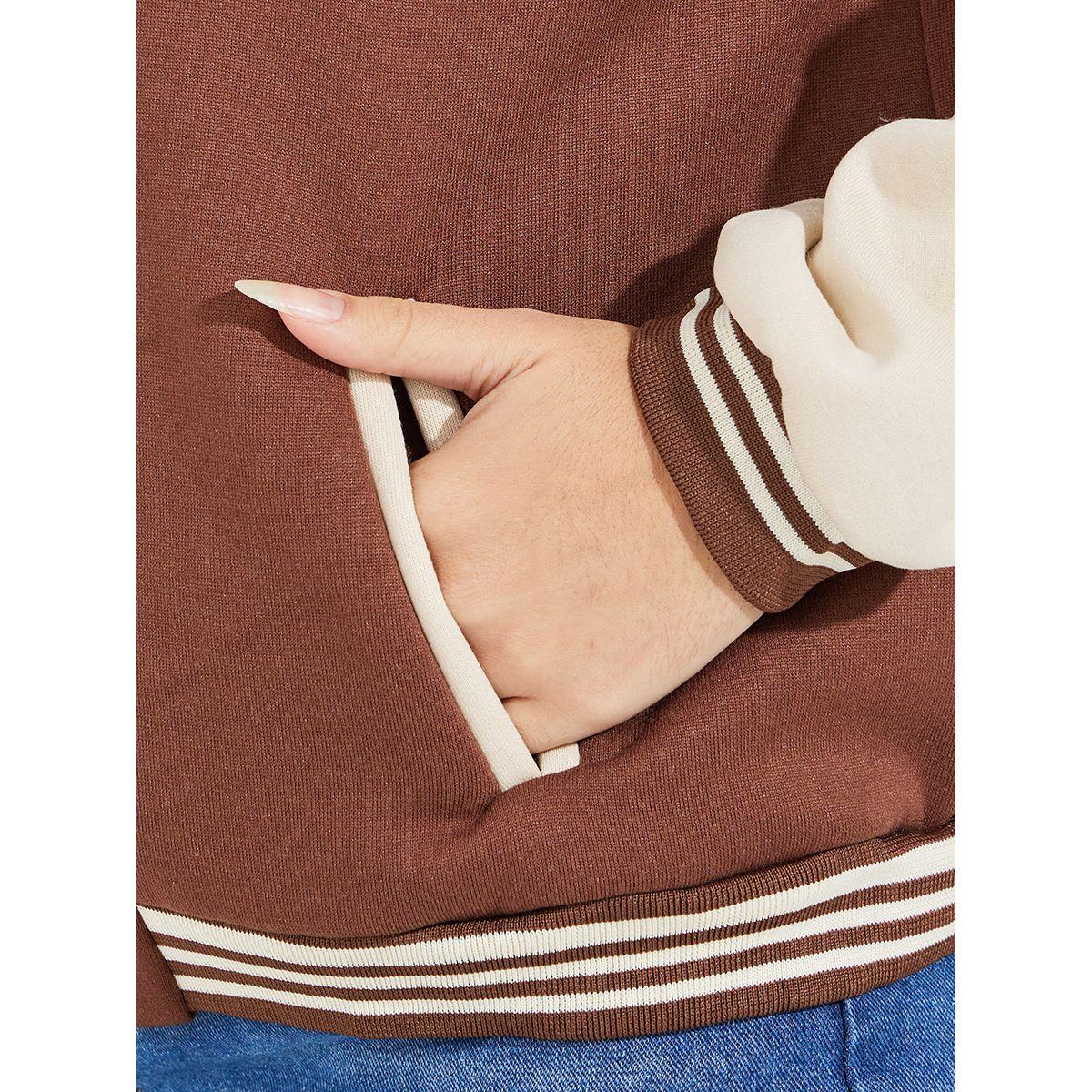 Styli Color Block Bomber Jacket with Snap Button-women-winterwear-coatsandjackets-jackets-image-4