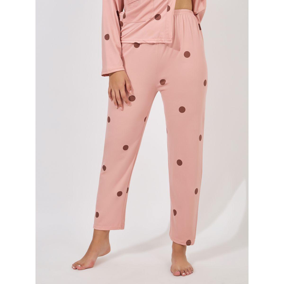 Styli Polka Dot Print Long Sleeve Shirt & Pyjama Set-women-clothing-nightwear-pyjamas-longsets-image-5