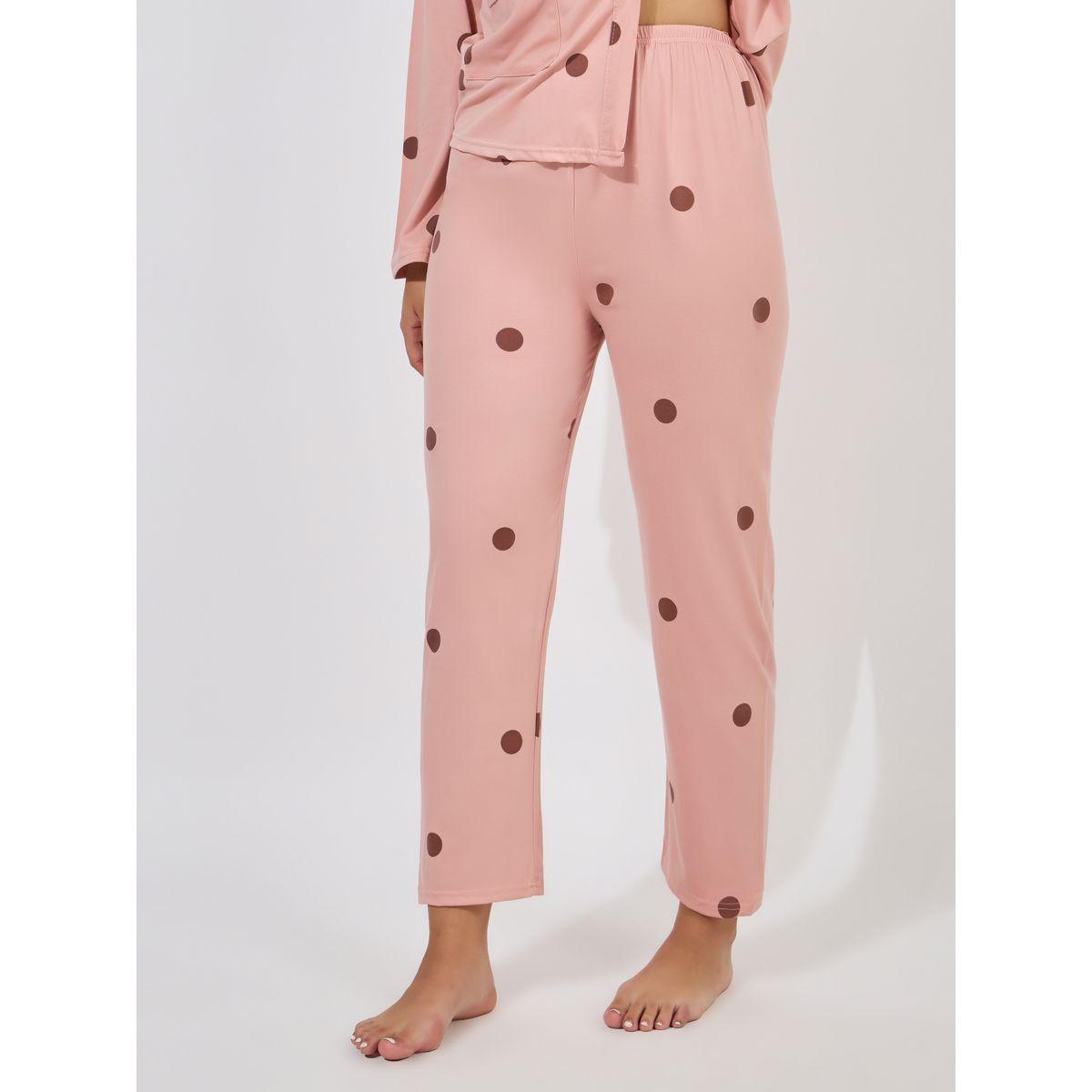 Styli Polka Dot Print Long Sleeve Shirt & Pyjama Set-women-clothing-nightwear-pyjamas-longsets-image-6