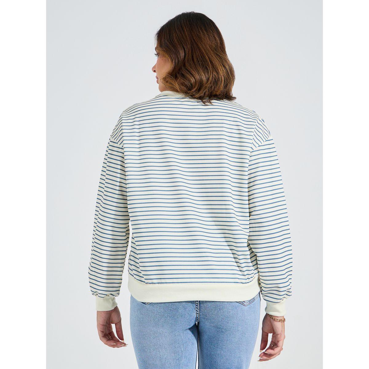 Styli Stripe Detail Oversized Sweatshirt-women-winterwear-hoodiesandsweatshirts-sweatshirts-image-4