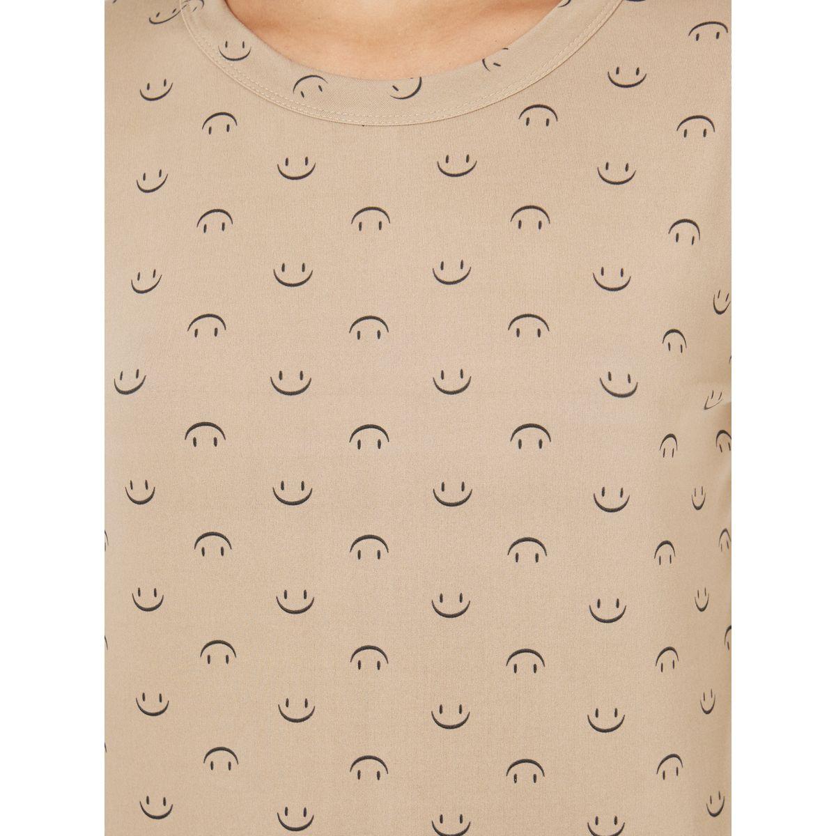 Styli Smile Print Curved Hem Top & Pyjama Set-women-clothing-nightwear-pyjamas-longsets-image-3