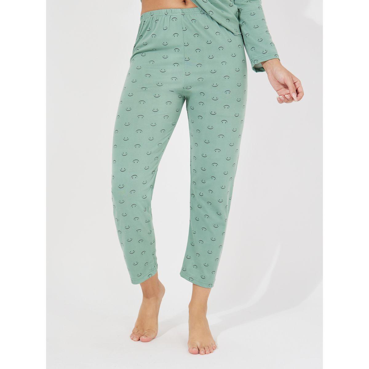 طقم من بنطال بيجاما مع بلوزة بحافة منحنية-women-clothing-nightwear-pyjamas-longsets-image-5